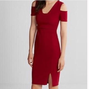 NWT red express cold shoulder dress size 10 petite